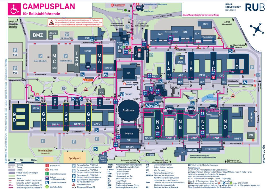 Campusplan barrierearm