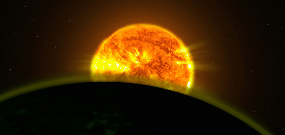 Aufnahme des NASA Hubble Space Teleskops: Blick auf die Sonne von der Erde aus